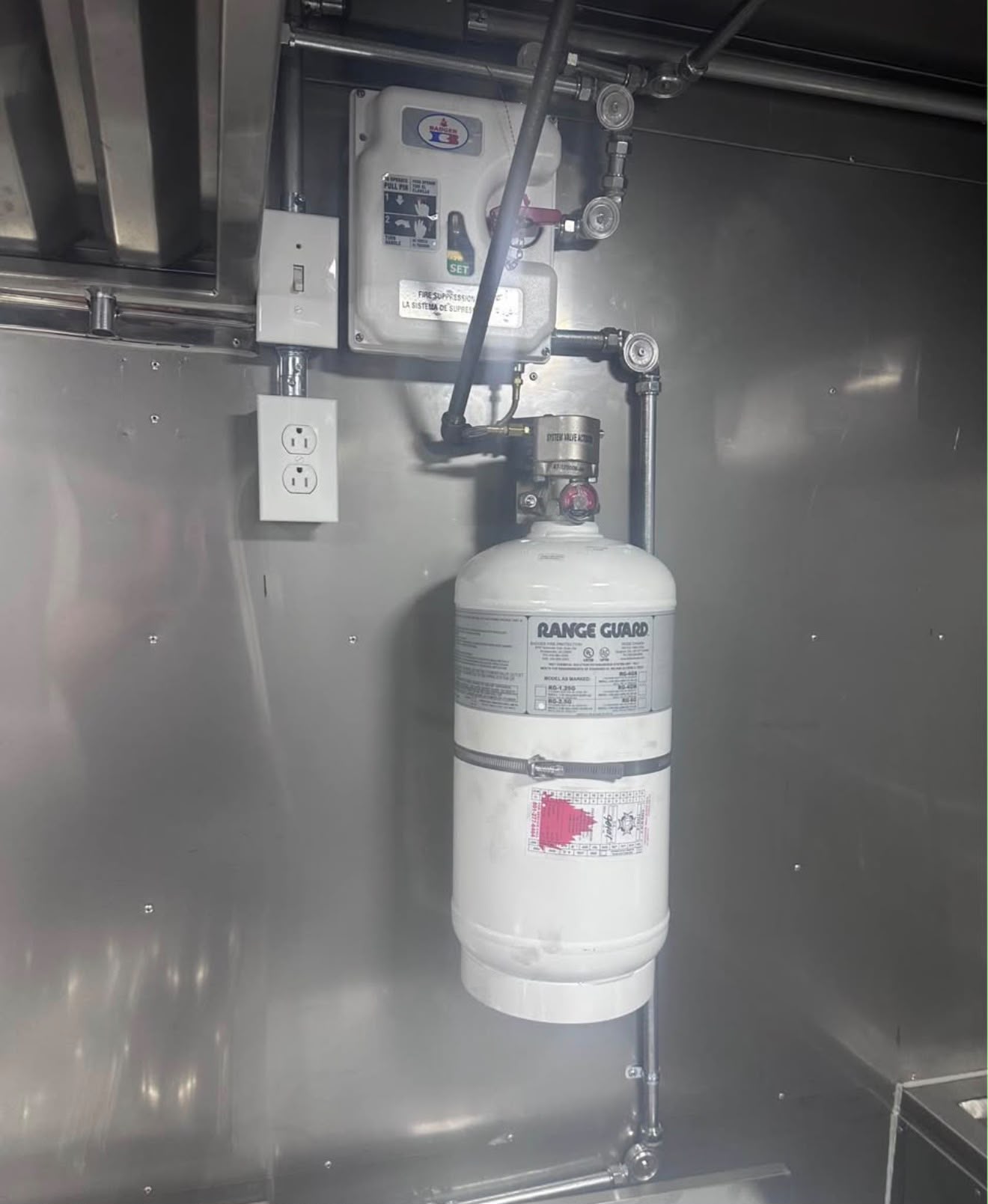 Food trailer gas system installation